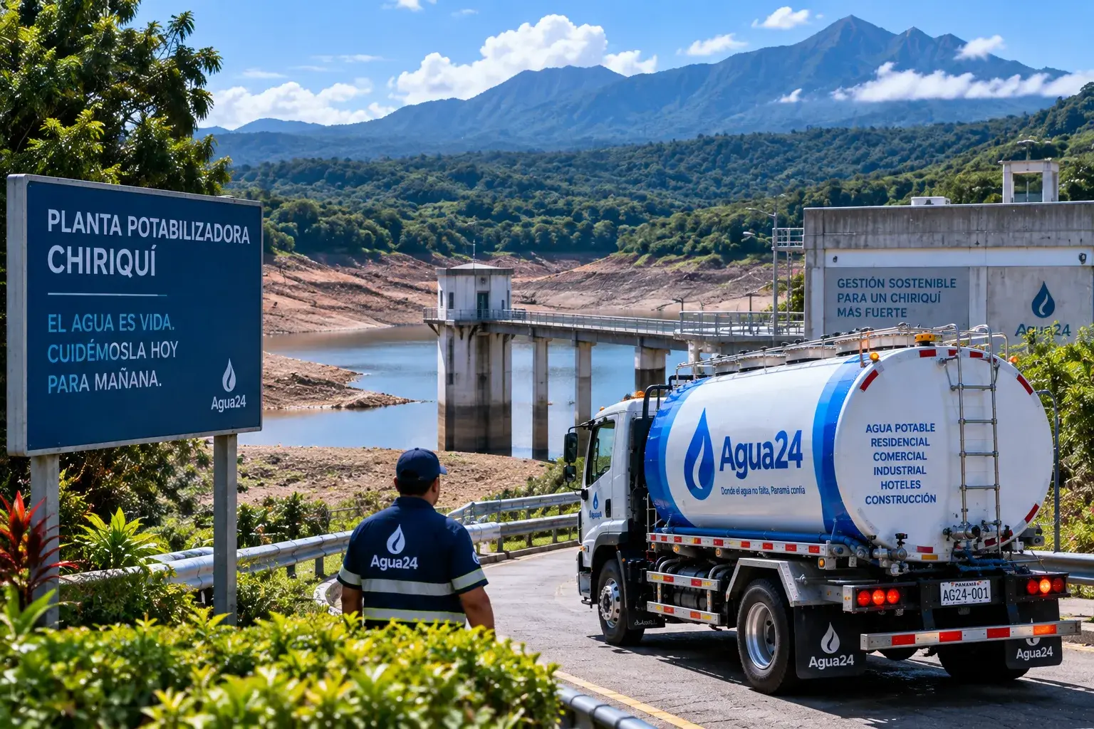 Entrega de camión cisterna de agua potable en David, Chiriquí