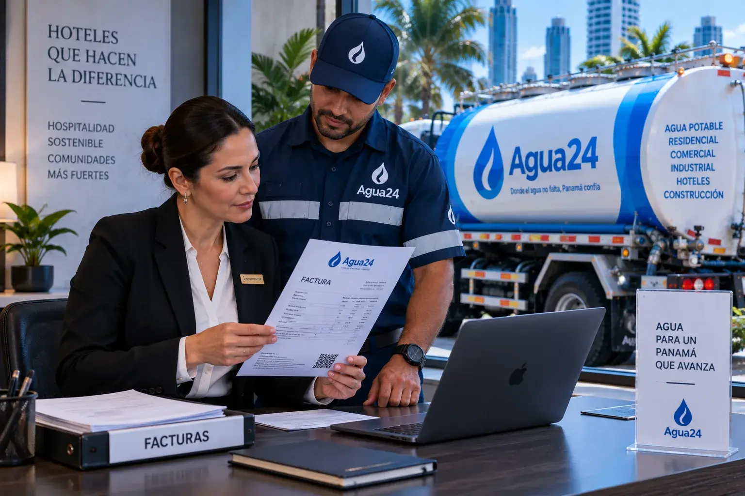 Proveedor de agua potable con factura oficial para hoteles en Panamá
